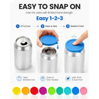 Mimore Soda Can Lids, 9 Pack Silicone Can Covers For Soda Standard Cans | Keeps Carbonation Fresh, Pressure Vent Design, Airtight Fit, Easy Snap On/Off, Food-Grade Silicone, Dishwasher Safe