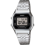 Casio Ladies Mid-Size Silver Tone Digital Retro Watch La-680Wa-1Df