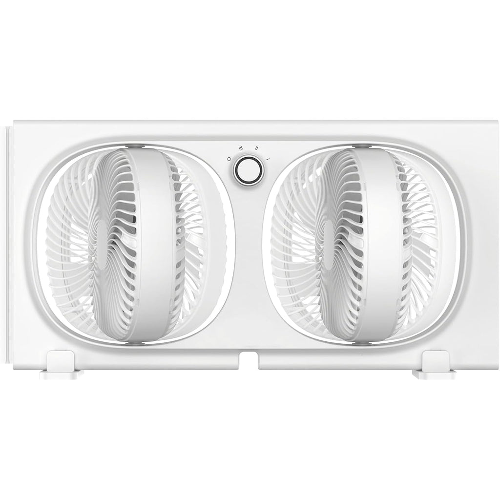 Shinic 3-Speeds Window Fan With 180°+90° Rotatable Fans, Manual Reversible, Vertical Window Fan With Rigid & Accordion Expanders, Width Adjustable (21.65" To 33.27"), Ideal For Home, Kitchen, Bedroom