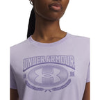Under Armour Women's Varsity Short Sleeve T Shirt (536) Purple Crest / / Purple Luxe