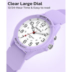 SOCICO Watch for Men Women Big Face Classic Analog Quartz Sports Backlight Unisex Waterproof Nurse Watch for Medical Army Military Time with Second Hand Easy to Read Casual Wristwatch