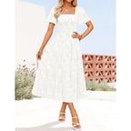 Zesica Wedding Guest Dresses For Women Summer 2026 Boho Floral Midi Dress Flowy Beach Vacation Graduation Long Dresses