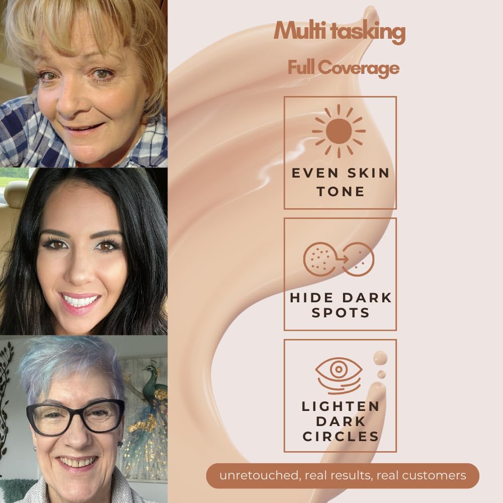 BaeBlu Organic Concealer, FULL Coverage Cover Up, 100% Natural, Made in USA, Paradise