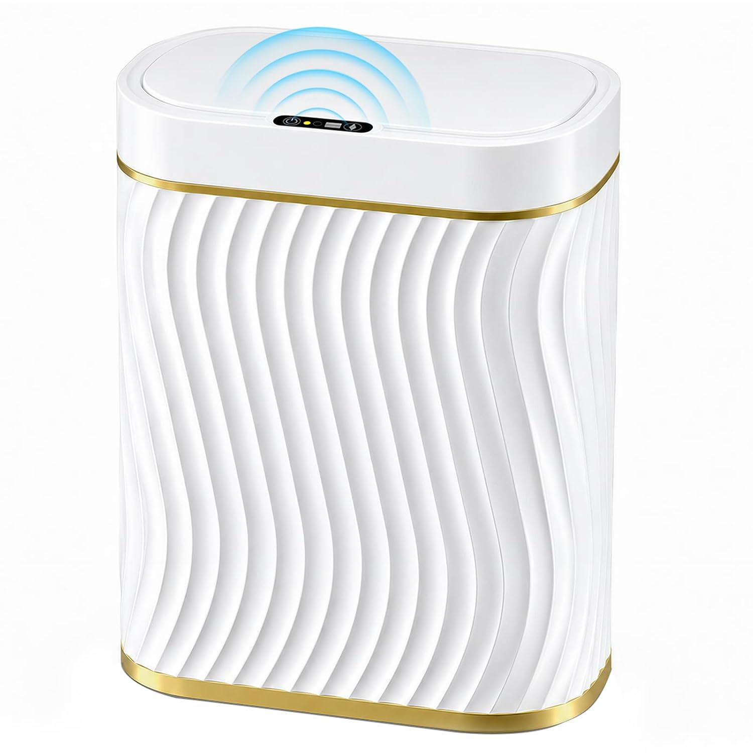 Bathroom Trash Can With Lid, 5 Gallon Automatic Touchless Garbage Can, Motion Sensor Smart Trash Bin, Slim Waterproof Waste Bin For Living Room, Bedroom, Office, Kitche