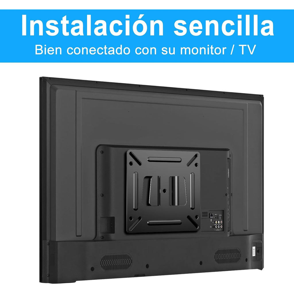 Tetvik Monitor Wall Mount Most 14-24“ Tvs Computer Universal Low Profile Rv Tv Wall Mount Vesa Up To 100X100Mm Max Weight 30Lbs Fits 15 19 20 22 23 Inch Camper Small Monitor Mount Bracket
