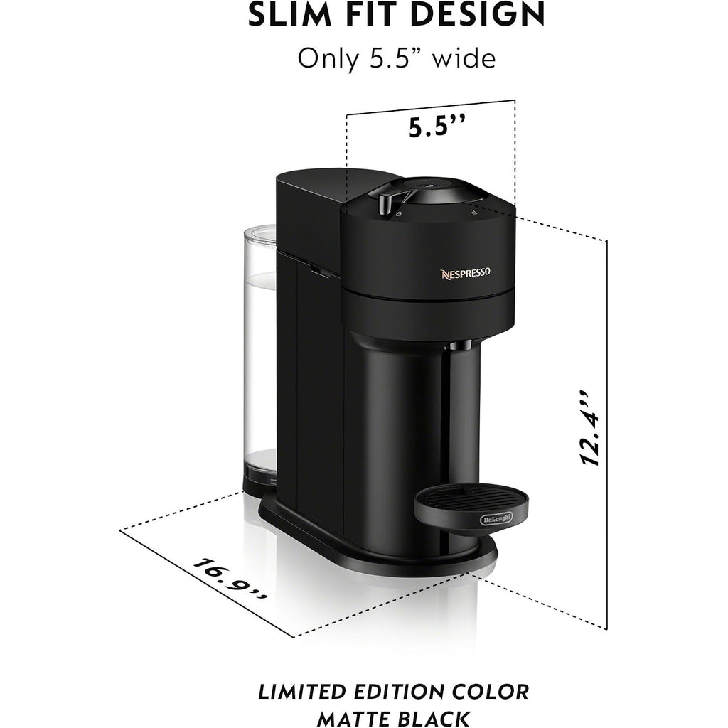 Nespresso Vertuo Next Coffee And Espresso Maker By De'Longhi, Matte Black