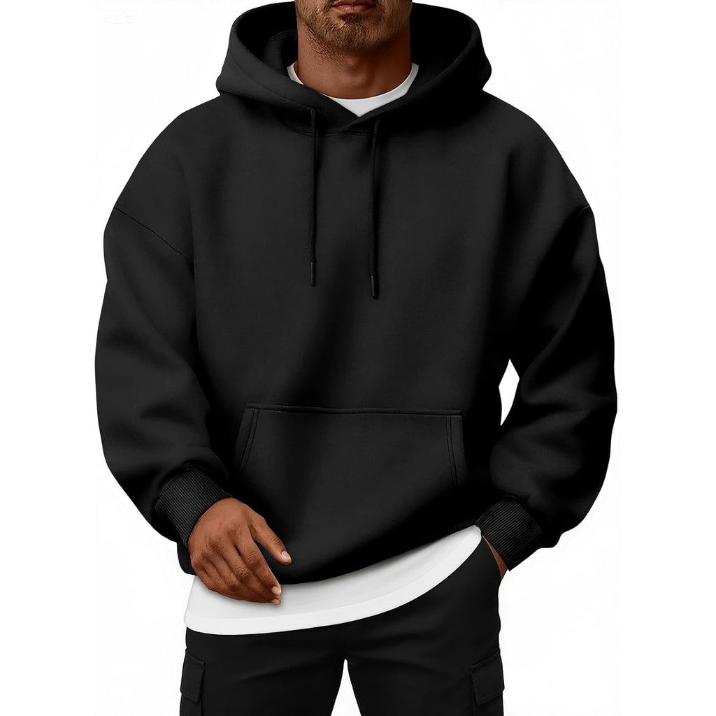 Efan Mens Oversized Hoodies Fall Sweatshirt Winter Fleece Hooded Collar Drawstring Pullover With Pockets