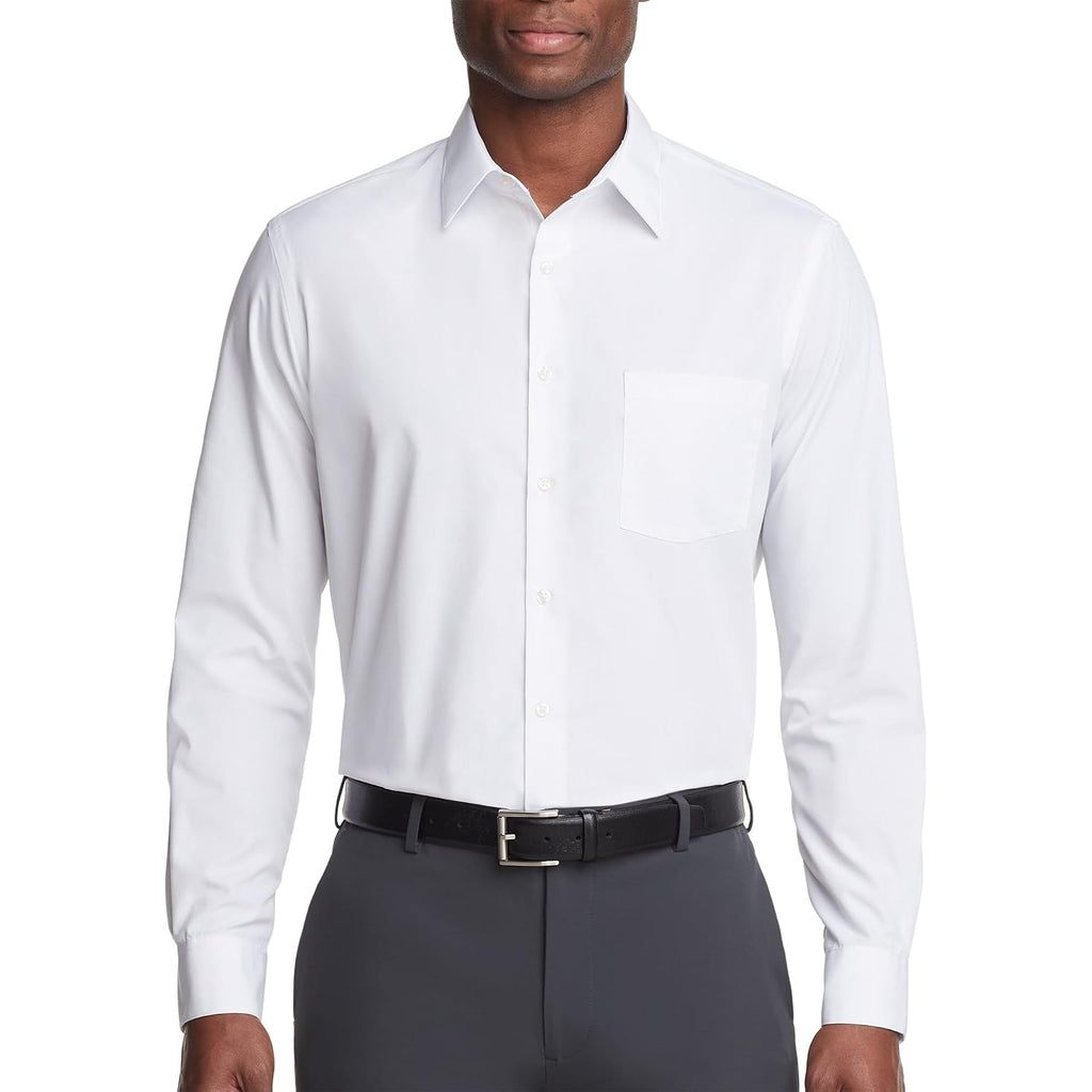 Van Heusen Mens Dress Shirt Regular Fit Poplin Solid