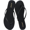 Kidmi Thong Flip Flops For Women - Memory Foam Summer Beach Sandals For Women - Vegan Leather Flat Sandals