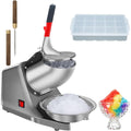 Reespring Snow Cone Machine Shaved Ice Machine Ice Crusher With Stainless Steel Blade Kitchen Electric For Shaved Ice And Snow Cone (300W 2000R/Min) Also Comes With A Free Ice Pick And Ice Cube Tray