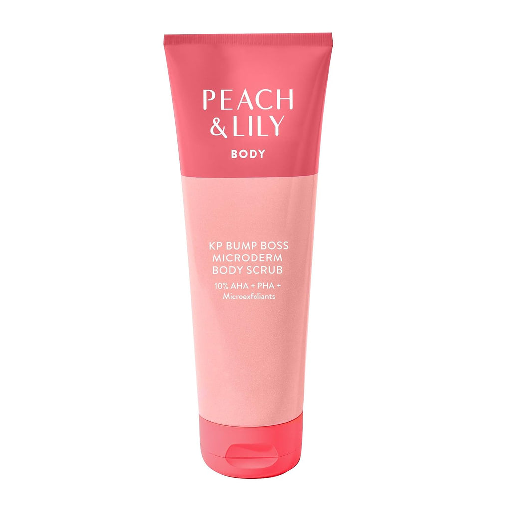 Peach & Lily - Kp Bump Boss Microderm Body Scrub (8.11 Oz) - 10% Aha + Pha - Microexfoliants - Hyaluronic Acid, Cica, Tea Tree, Squalane, & Cucumber - Self Care - Vegan & Cruelty Free - Korean Beauty