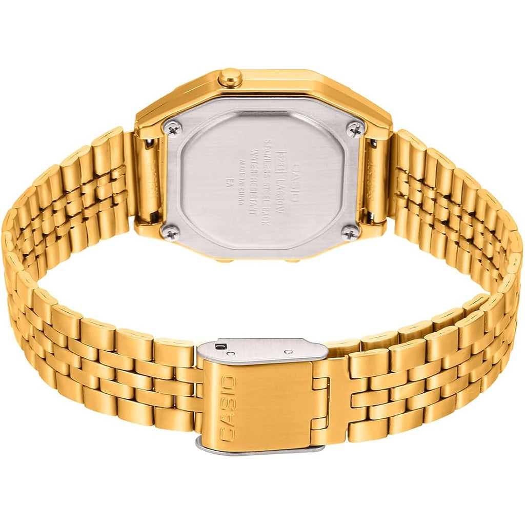 Casio Ladies La680Wga-1B Gold Metal Quartz Watch