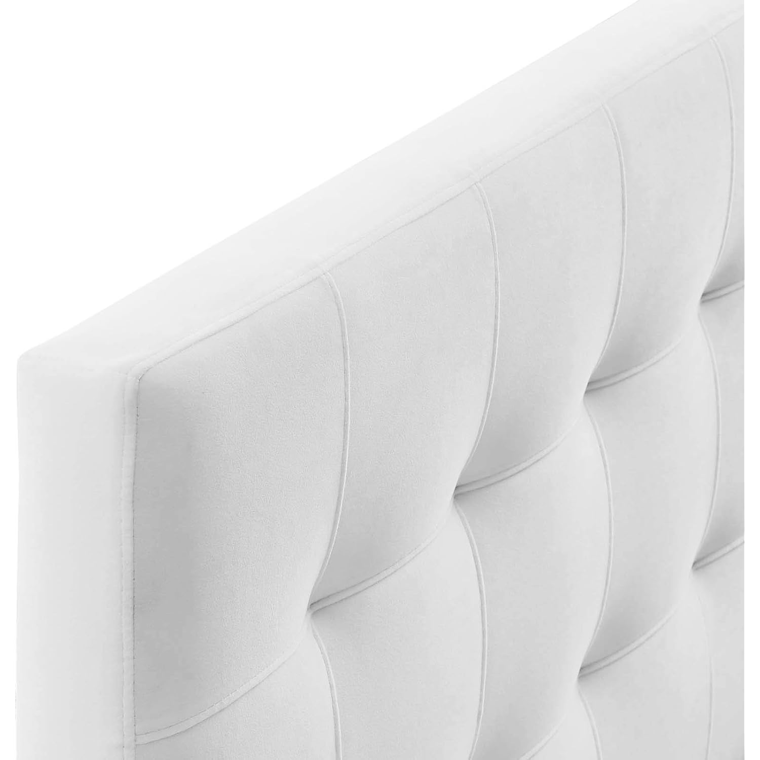 Modway Lily Biscuit Tufted Full Performance Velvet Headboard, White