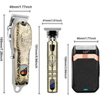 Hair Clippers Set for Men, Hair Clipper Trimmer with LED Display, Professional Cordless Hair Clipper Shaver Beard Trimmer, Hair Cutting Machine for Men, Holiday Gift for Him Father's Day Gift