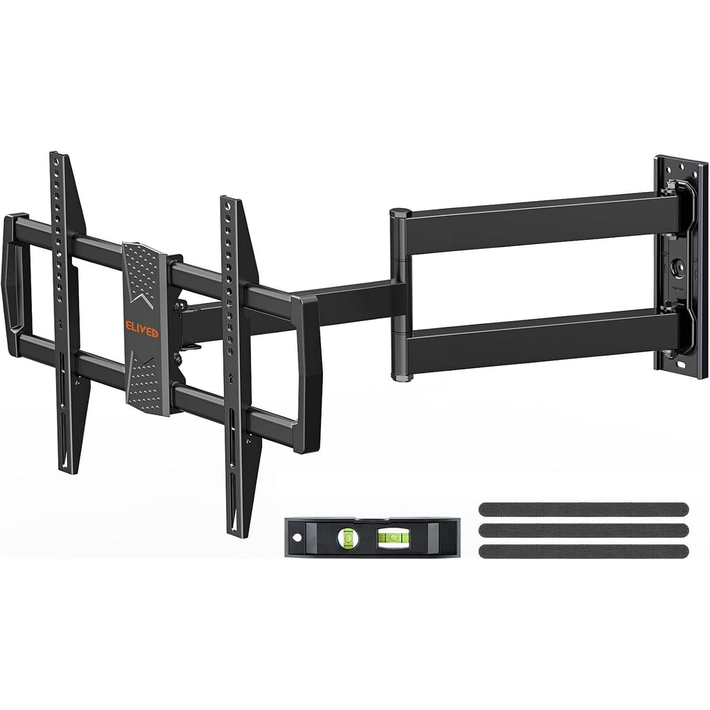 Elived Long Arm Tv Mount For Most 42-75 Inch Tvs, 32" Long Extension Arm Corner Tv Wall Mount, Articulating Wall Mount Tv Bracket Swivel And Tilt, Holds Up To 99 Lbs. Max Vesa 600X400Mm