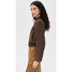 Vince Women'S Suede Shrunken Bomber