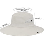 Womens Summer Sun-Hat Outdoor UV Protection Fishing Hat Wide Brim Foldable-Beach-Bucket-Hat with Ponytail-Hole