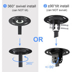 Suptek Ceiling Tv Mount Fits Most 26-65 Inch Lcd Led Plasma Panel Display With Max Vesa 400X400Mm Loaded Up To 45Kg/100Lbs Height Adjustable Mc4602