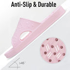 Shevalues Shower Shoes For Women Men With Arch Support Quick Drying Pool Slides Lightweight Beach Sandals With Drain Holes