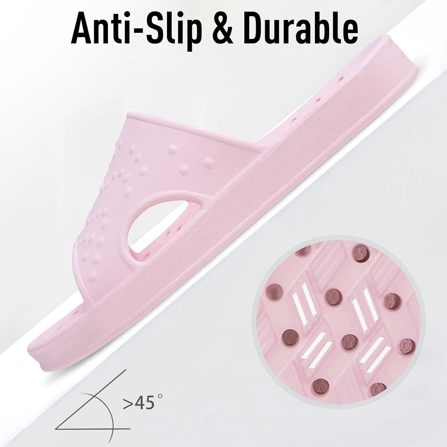 Shevalues Shower Shoes For Women Men With Arch Support Quick Drying Pool Slides Lightweight Beach Sandals With Drain Holes