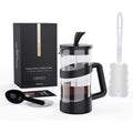 Rainbean Mini French Press Coffee Maker, 12 Oz, Camping Coffee Press Pot, Small French Press, Tea And Frothed Milk Press (Black, 12 Oz)