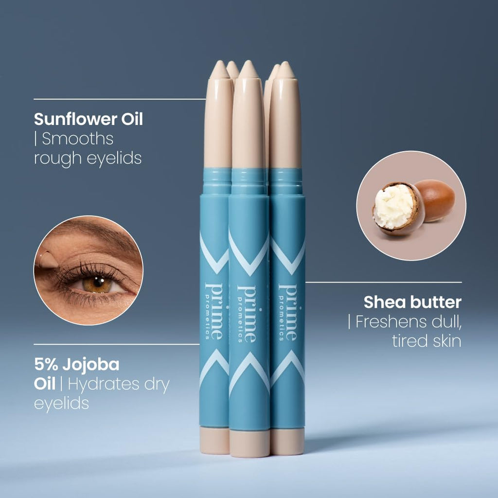 Prime Prometics Primeeyes Eyeshadow For Mature Women – Crease-Free Powder-To-Cream Non-Drying Eye Shadow – Blends Seamlessly & Flatters Aging Lids – Water-Resistant & Long-Wear (Toffee)