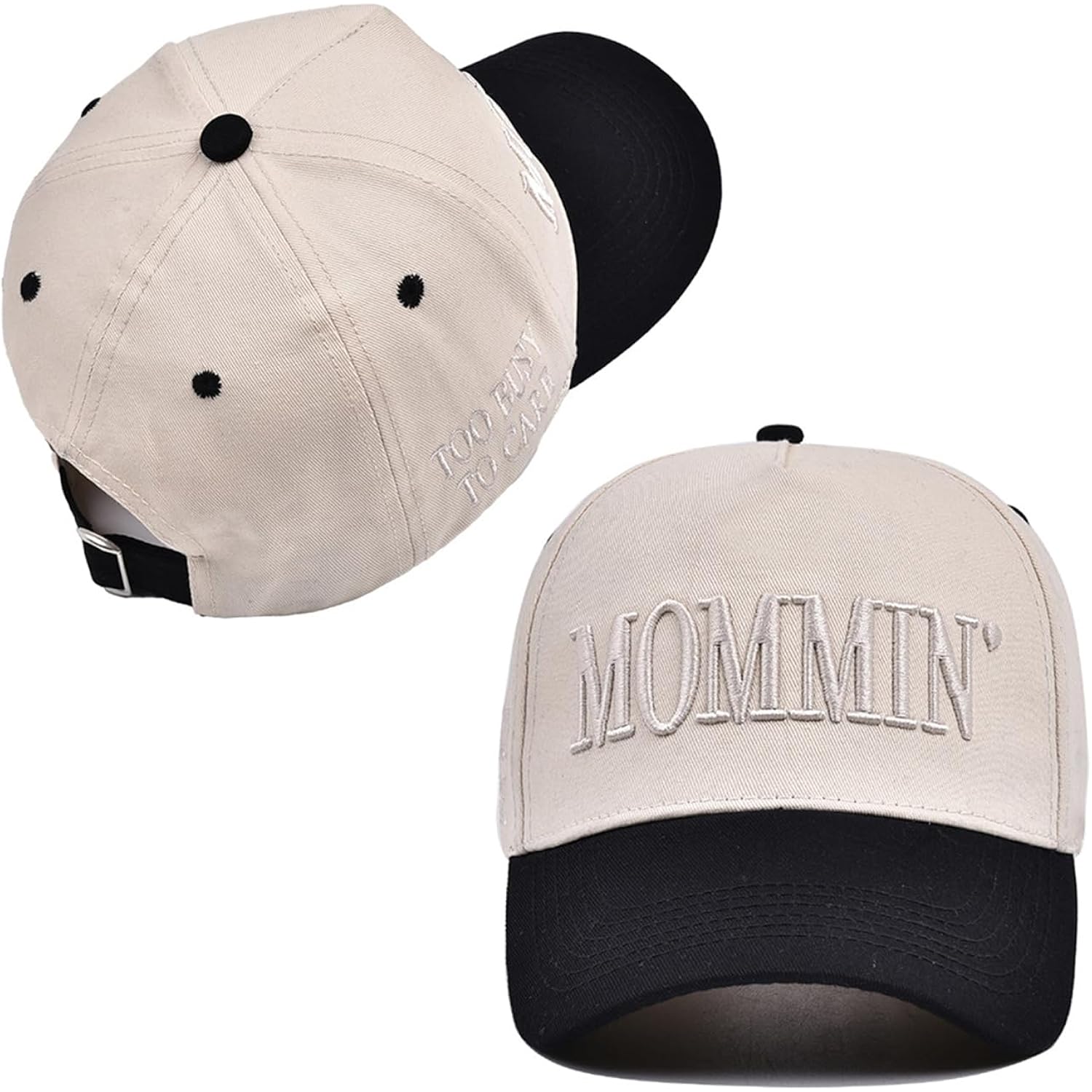 Mommin Trucker Hat,Vintage Two-Tone Women's Baseball Cap with Mama Hat Mothers Day Great Gifts for Mom Wife Stepmom