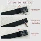 DOOPAI Canvas Web Belt with Stretch Flexibility, Elastic Belt Fit, Top Military Buckle - Adjustable, Cut to Fit