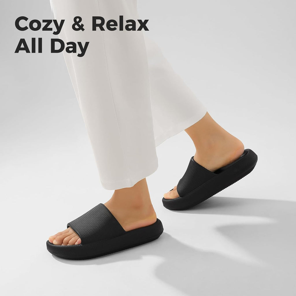 Cloud Slides For Women And Men - Soft, Comfy, Relax Cloud Slippers, Thick Sole, Non-Slip Slides For Men, Easy To Clean, Shower, Swimming, Beach, Indoor And Outdoor Slides For Men