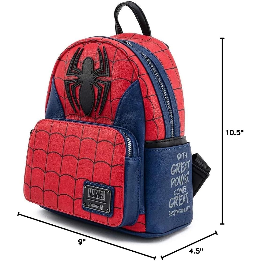 Loungefly Marvel Spider Man Classic Cosplay Womens Double Strap Shoulder Bag Purse