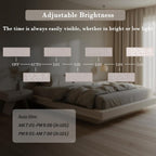 Dreamsky Wooden Digital Alarm Clock With Date & Day Of Week For Bedroom | Large Display Desk Clock For Living Room, Temperature, Dimmer, Adjustable Volume, Auto Dst, Office Wood Décor (Plug-In)
