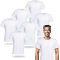 Polyester Adult T-Shirts For Sublimation, 6 Pack, White, Crew Neck, Short Sleeve