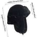 Winter Ushanka Russian Trapper Hats with Ear Flaps,Warm Full Hood Earflap Hat for Men and Women Windproof Fluffy Hats
