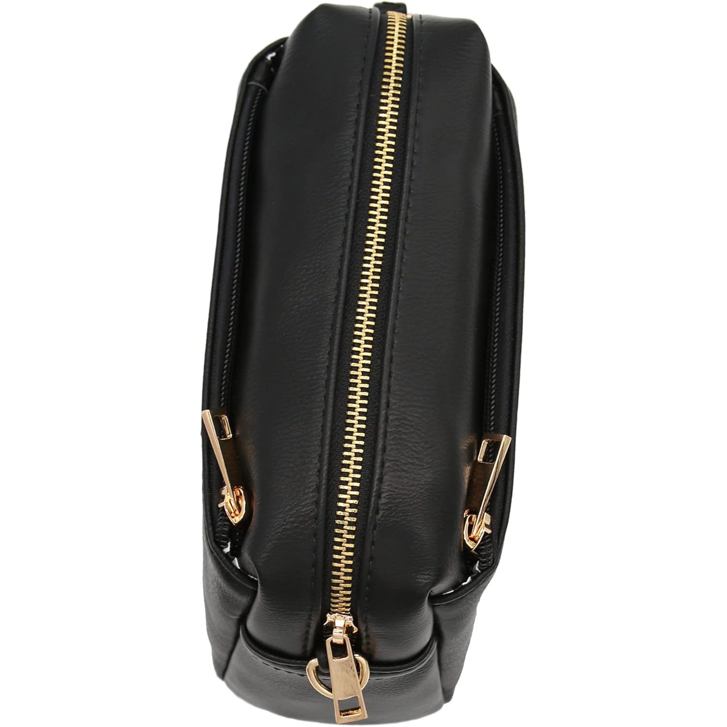 FashionPuzzle Triple Zip Small Crossbody Bag
