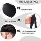Neckline Shaving Template, Trimming Guide For Men Haircut, Red | Diy Self Home Haircutting System, Clean And Straight Neck Hairline, Easy Use Tool, Soft Silicone Portable