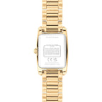 Coach Women'S Reese 2H Quartz Watch, Petite Rectangle Case, Stainless Steel Link Bracelet With Crystal Accents, Timeless Minimalism For Every Day - Gift For Her