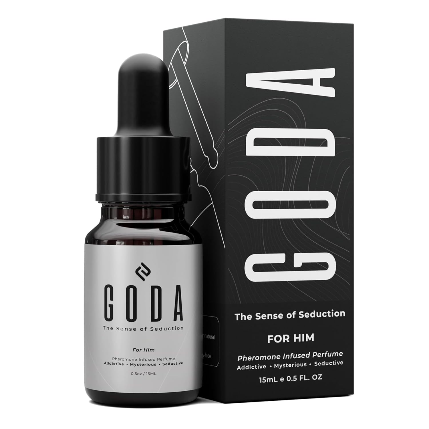 GODA Pheromones Cologne for Men Infused with Real Pheromones – Citrus and Lavender Scent – Sophisticated Fragrance for Confidence and Presence – Perfume for Men – 15ml/0.50 fl oz