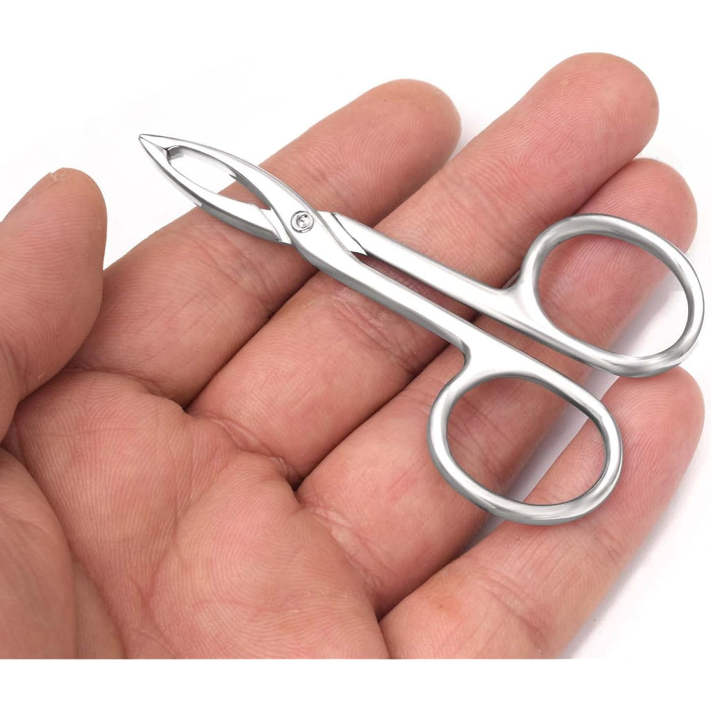 2 Pieces Tweezers Scissor Handle Straight Tip Scissor Shaped Eyebrows Tweezers for Hair Plucker Remover Facial Hair Eyebrows Care (Silver and Black)