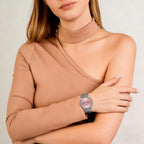 LN LENQIN Ladies Watches Womens Watch Stainless Steel Analog Quartz Watches for Women Waterproof Easy Reader Women's Wrist Watch with Date Expansion Band