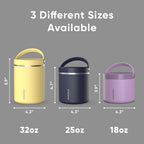 Hydrapeak 25Oz Stainless Steel Vacuum Insulated Food Jar For Hot Food And Cold Food, Wide Mouth Leak-Proof Soup Jar For Adults, 10 Hours Hot And 16 Hours Cold (Black)
