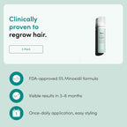hers Hair Regrowth Treatment - Topical Minoxidil 5% Foam for Women - Extra Strength - Supports Thicker, Fuller Hair - Non-Greasy - Unscented, 2 Pack