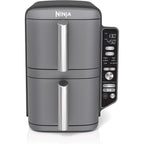 Ninja Air Fryer, 10Qt Doublestack Xl 2-Basket, Compact Design, Cooks 5Lb Whole Chicken, Feeds Up To 8 People, 6-In-1 Air Fryer, Roast, Bake & More, Easy To Clean, Dishwasher Safe Parts, Grey, Sl401