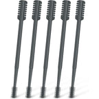 5PCS 2-in-1 Nasal Hair Cutter, Double-Sided Nose Hair Trimmer Upgrade, Manual Nose Trimmer Portable with Soft Cleaning Brush for Women and Men (Gray)