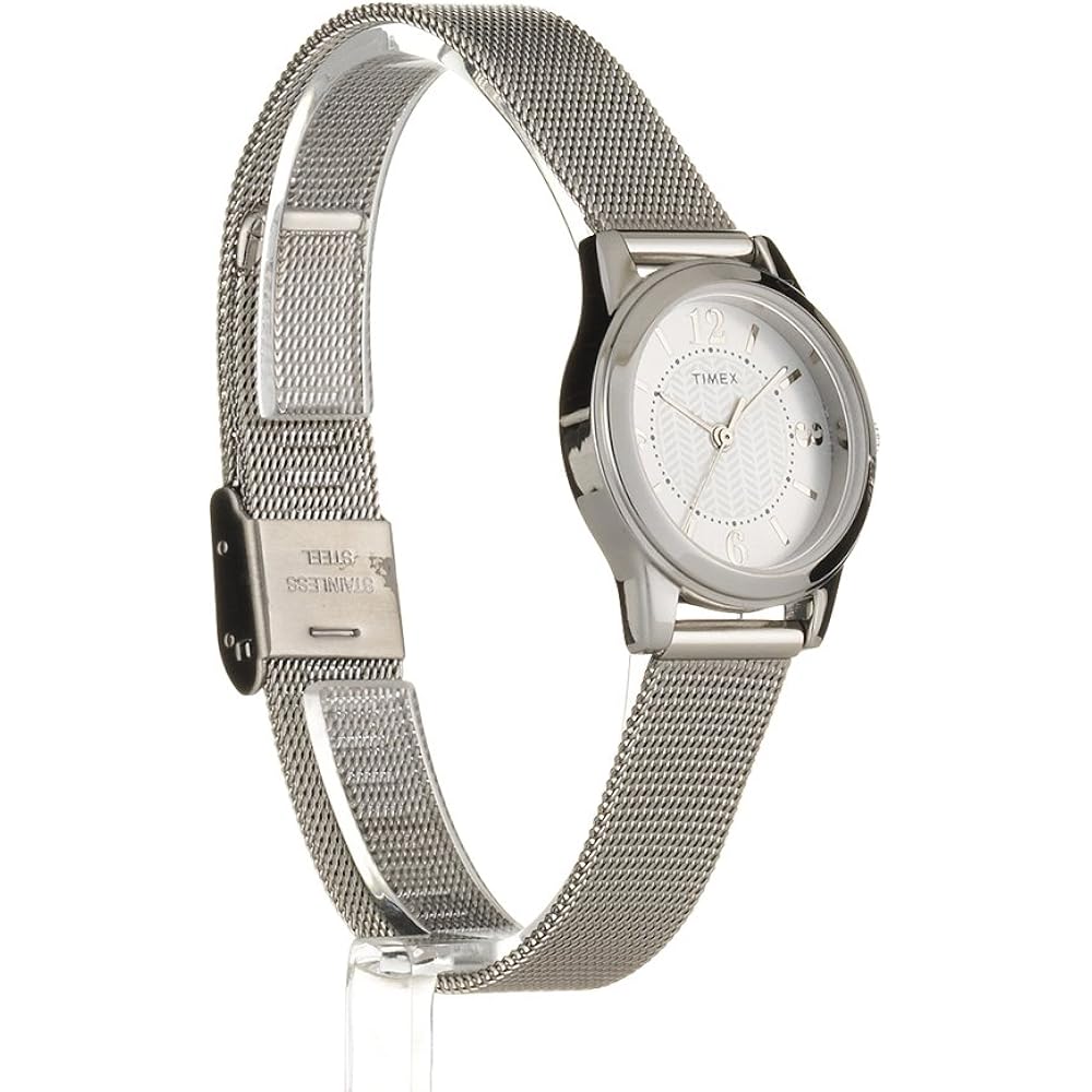 Timex Women's T2P457 Casey Dress Silver-Tone Stainless Steel Mesh Bracelet Watch