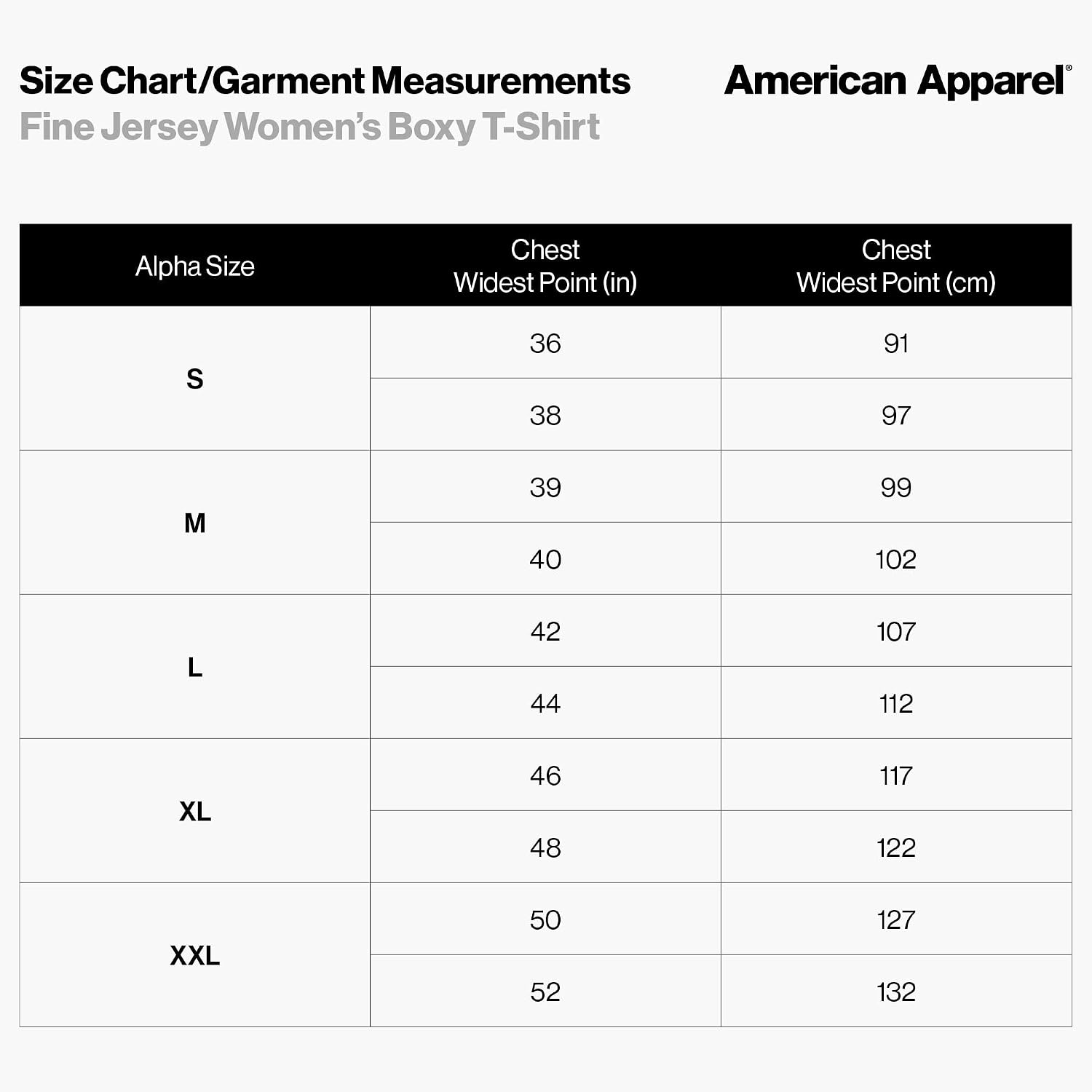 American Apparel Women'S Fine Jersey Boxy T-Shirt, Style G102, 2-Pack