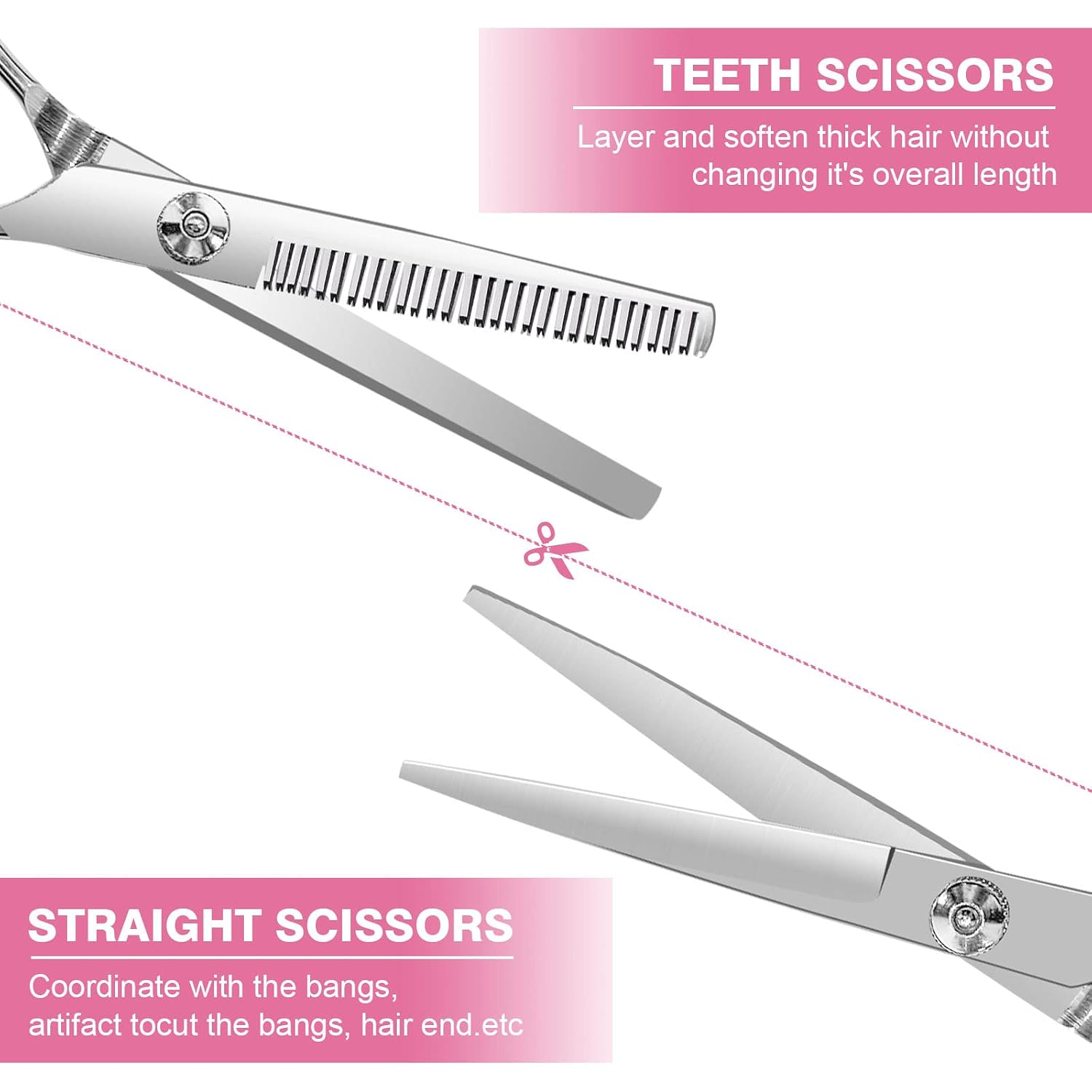 Hair Cutting Kit For Diy Hair Cutting At Home, Hair Scissors, Split Ends Trimmer, Bangs Clips, Professional Hair Cutting Tools For Women, Kids