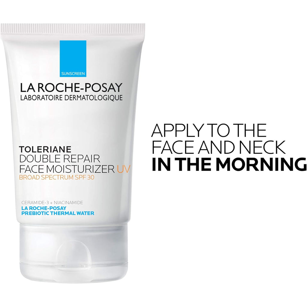 Toleriane Double Repair Uv Spf Moisturizer For Face, Daily Facial Moisturizer With Sunscreen Spf 30
