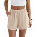Linen Shorts for Women Summer Beach Casual Shorts Comfy Lightweight Vacation Cruise Outfits Lounge Pants with Pockets