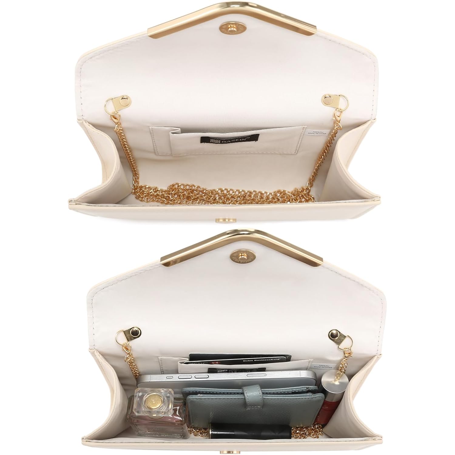 Dasein Women Evening Bags Formal Clutch Purses For Wedding Party Prom Handbags With Shoulder Strap And Glitter Flap | Formal