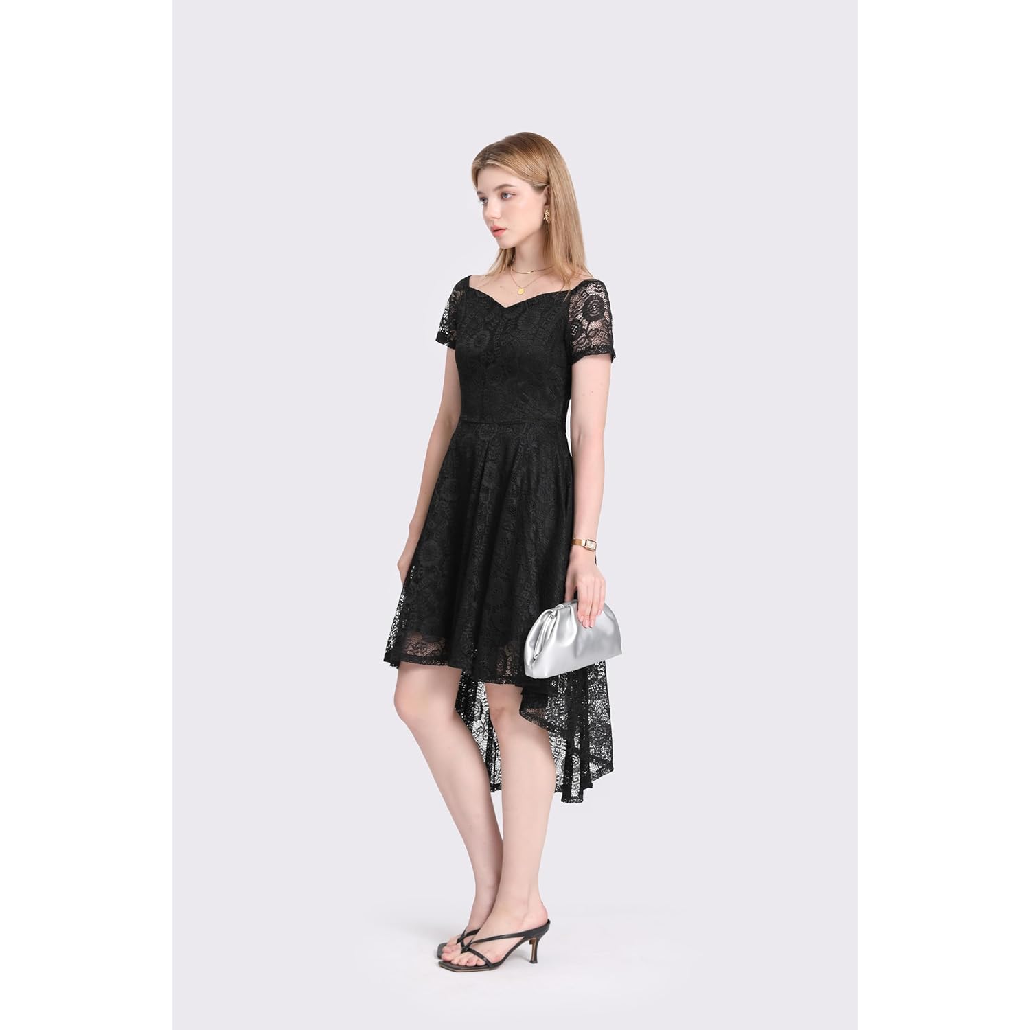 YUWITA Soft PU Leather Clutch Purses for Women Formal Elegant Luxurious Evening Bag